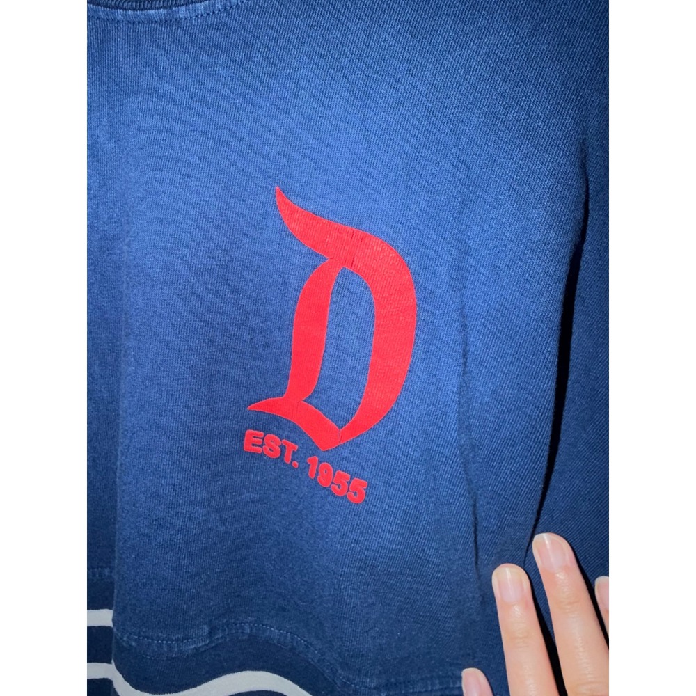 Disney Parks Disneyland Resort Spirit Jersey Navy White Striped Large EST 1955 - Picture 5 of 6